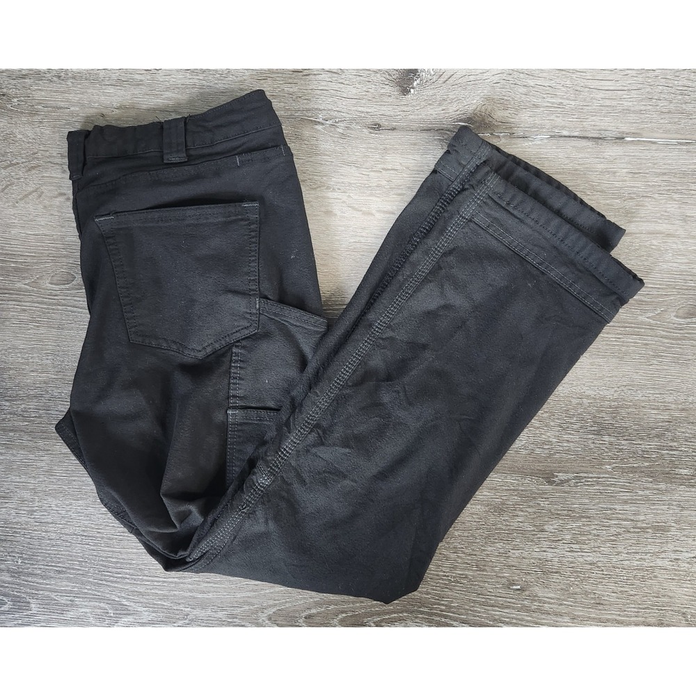 Dovetail Workwear Britt Utility Pants Black Canvas Double Knee Womens 10/30